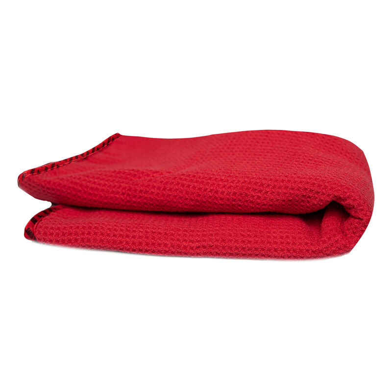 Chemical Guys - Glass and Window Waffle Weave StreakFree Microfiber Towel, Red 24" x 16”