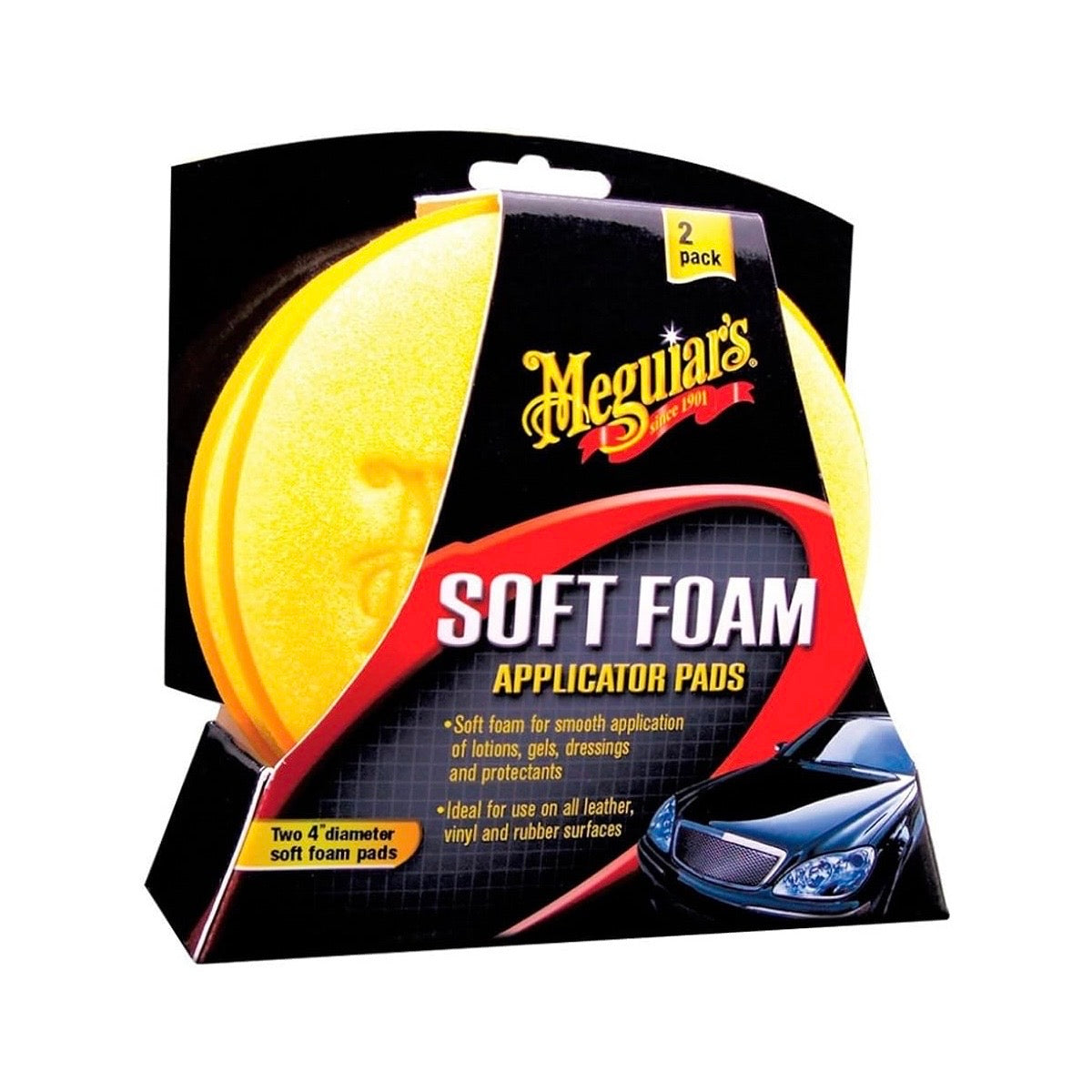 Meguiars Soft Foam 4" Applicator Pads (2 Pack)