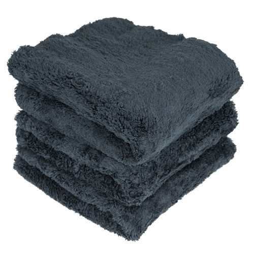 Chemical Guys - Happy Ending Edgeless Microfiber Towel Black 16" x 16" (3 Pack)